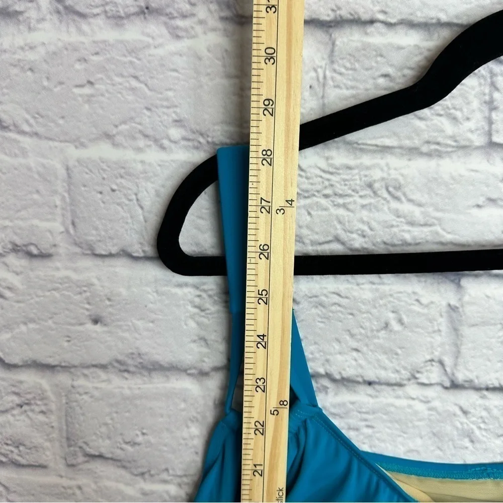 NWT Swimsuits For All Loop Strap Blouson Tankini Top Plus Size 24 Turquoise - Picture 8 of 9